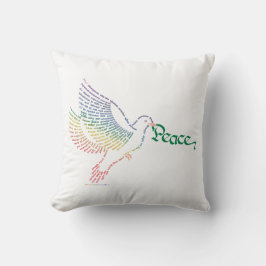 World Word Peace Dove Pillow Kissen