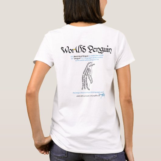 World Word Pinguin T - Shirt (Rückseite)