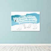 World Word Polar Bear Canvas Print Leinwanddruck (Insitu (Holzboden))