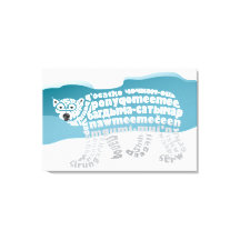World Word Polar Bear Canvas Print