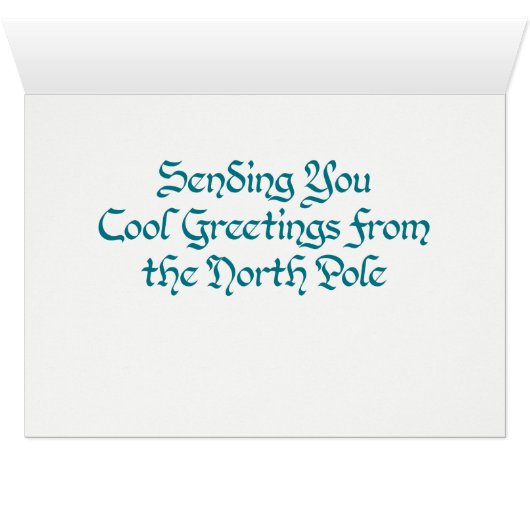 World Word Polar Bear Card (Innenansicht Horizontal (Unten))