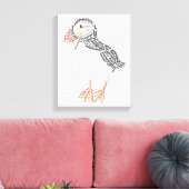 World Word Puffin Canvas Print Leinwanddruck (Insitu (Wohnzimmer))
