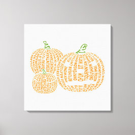 World Word Pumpkins Canvas Print Leinwanddruck