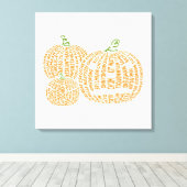World Word Pumpkins Canvas Print Leinwanddruck (Insitu (Holzboden))