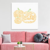 World Word Pumpkins Canvas Print Leinwanddruck (Insitu (Wohnzimmer))