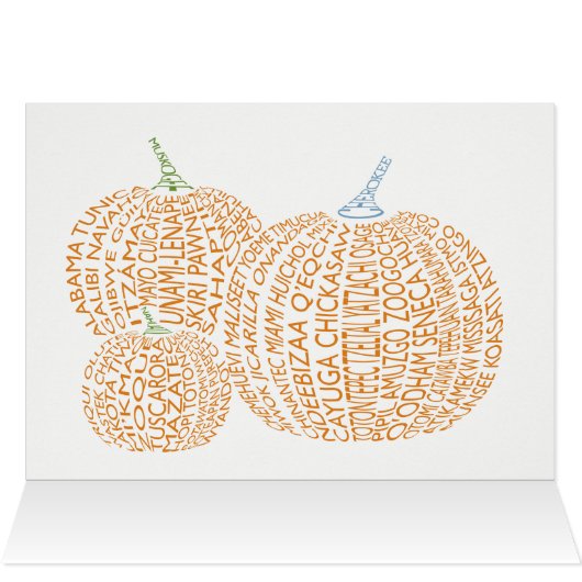 World Word Pumpkins Card (Innenansicht Horizontal (Oben))