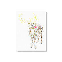 World Word Reindeer Canvas Print