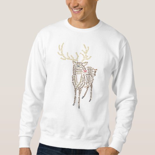 World Word Reindeer Sweatshirt (Vorderseite)