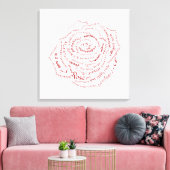 World Word Rose Canvas Print Leinwanddruck (Insitu (Wohnzimmer))