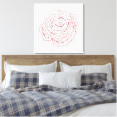 World Word Rose Canvas Print Leinwanddruck (Insitu (Schlafzimmer))