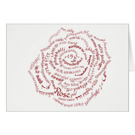 World Word Rose Card