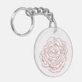 World Word Rose Schlüsselanhänger (Vorderseite links)