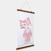 World Word Santa Tapestry Wandteppich Mit Holzrahmen (Gewinkelt)