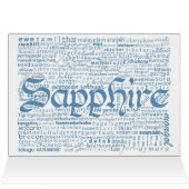 World Word Sapphire Anniversary Card (Innenansicht Horizontal (Oben))