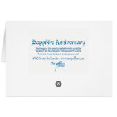 World Word Sapphire Anniversary Card (Rückseite Horizontal)
