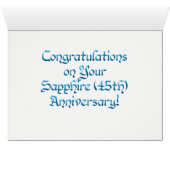 World Word Sapphire Anniversary Card (Innenansicht Horizontal (Unten))