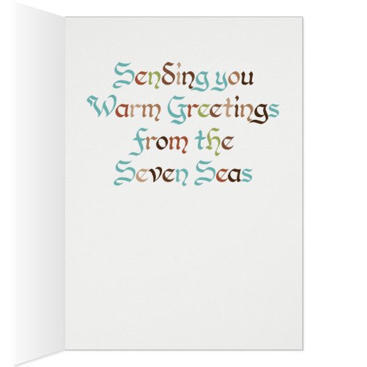 World Word Sea Turtle Card (Innen (Rechts))