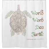 World Word Sea Turtle Duschvorhang (Vorderseite)