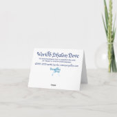 World Word Shalom Dove Card Karte (Rückseite)
