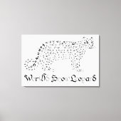 World Word Snow Leopard Canvas Print Leinwanddruck (Vorderseite)
