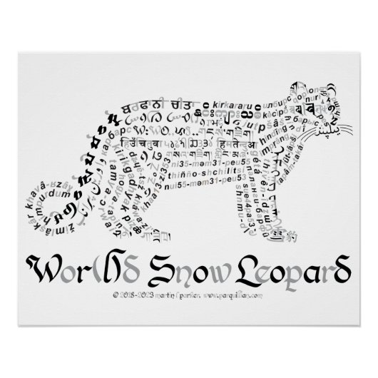World Word Snow Leopard Poster (Vorderseite)