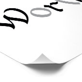 World Word Snow Leopard Poster (Ecke)