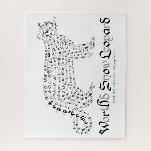 World Word Snow Leopard Puzzle (Vertikal)
