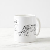 World Word Snow Leopard-Tasse Kaffeetasse (VorderseiteRechts)