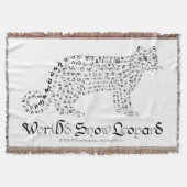 World Word Snow Leopard Throw Blanket Decke (Vorderseite)