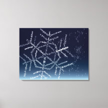 World Word Snowflake Canvas Print