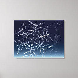 World Word Snowflake Canvas Print Leinwanddruck