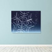 World Word Snowflake Canvas Print Leinwanddruck (Insitu (Holzboden))