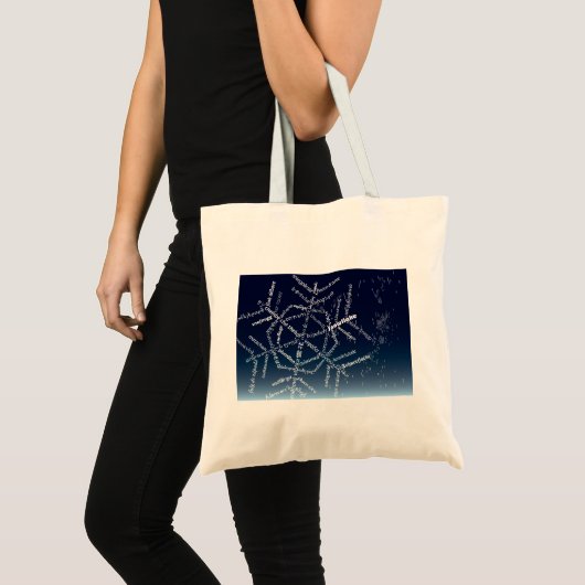 World Word Snowflake Tasche (Vorderseite (Produkt))