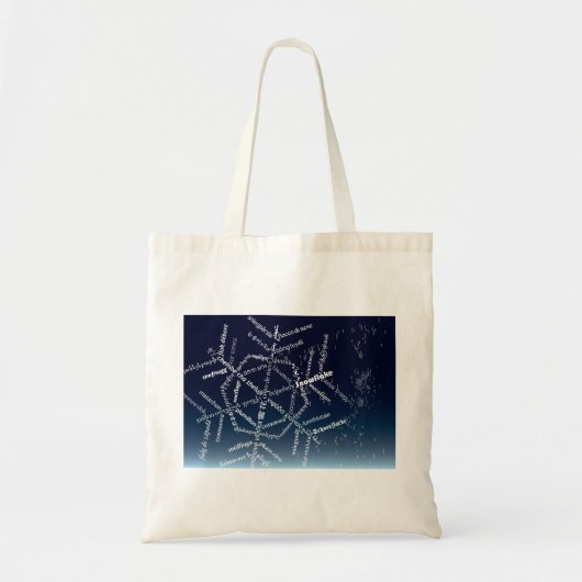 World Word Snowflake Tasche (Vorne)