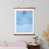 World Word Snowman Tapestry Wandteppich Mit Holzrahmen (Schlafzimmer)