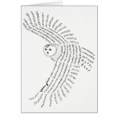 World Word Snowy Owl Card (Vorne)