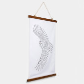 World Word Snowy Owl Tapestes Wandteppich Mit Holzrahmen (Gewinkelt)