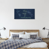 World Word Star Map Canvas Print Leinwanddruck (Insitu (Schlafzimmer))