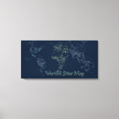 World Word Star Map Canvas Print Leinwanddruck (Vorderseite)