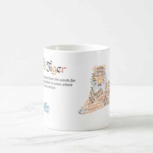 World Word Tiger Tasse (Mittel)