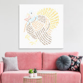 World Word Wild Turkey Canvas Print Leinwanddruck (Insitu (Wohnzimmer))