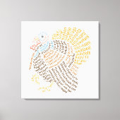 World Word Wild Turkey Canvas Print Leinwanddruck (Vorderseite)