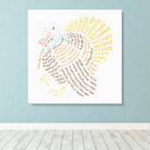 World Word Wild Turkey Canvas Print Leinwanddruck (Insitu (Holzboden))