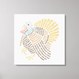 World Word Wild Turkey Canvas Print Leinwanddruck