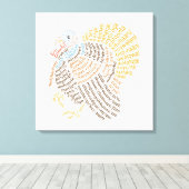 World Word Wild Turkey Canvas Print Leinwanddruck (Insitu (Holzboden))