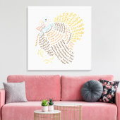 World Word Wild Turkey Canvas Print Leinwanddruck (Insitu (Wohnzimmer))