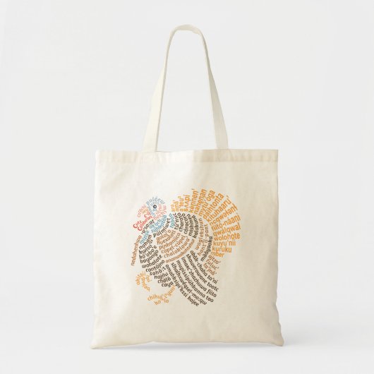 World Word Wild Turkey Tote Bag Tragetasche (Vorne)