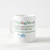 World Word Wreath-Tasse Kaffeetasse (Vorderseite Links)