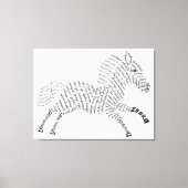 World Word Zebra Canvas Print Leinwanddruck (Vorderseite)