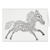 World Word Zebra Card (Vorderseite (Horizontal))